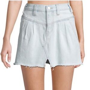 We the free Light Blue Denim Skirt